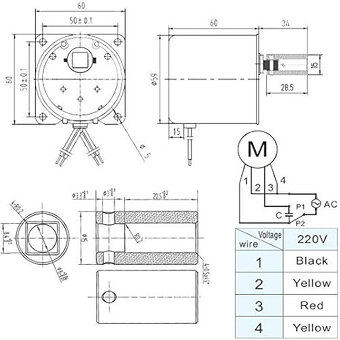 Elektro motor motor s prevodovkou 10W 230V - 2
