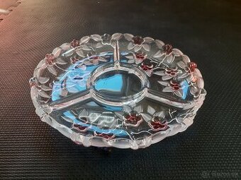 Sklenená stará ozdobná misa kabaret - 2