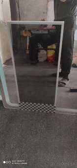 Šedé zrkadlo 380 x 860mm pieskovane lakované - 2