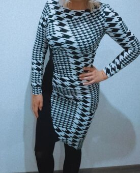 Šaty čiernobiele - 2