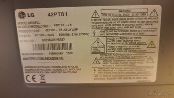 Predam plazmovy televizor lg - 2