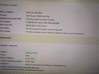 Herný počítač Ryzen 5 5500 / 16 GB / GTX 1070 8 GB / SSD - 2