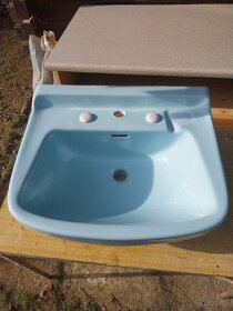 Umývadlo(keramické)RETRO modré - 2