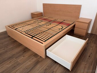 Ikea MALM postel+rosty+sufliky+nocne stoliky - 2