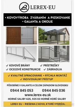 Výroba brán, prístreškov, atď. Pieskovanie - 2