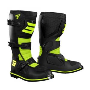 SHOT boty čižmy mx topánky žlto fluo čierne - 2