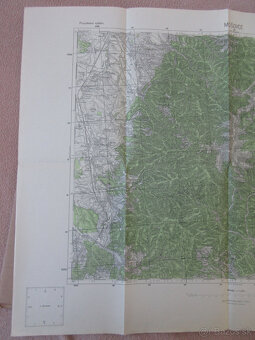 Mapa Mošovce, Slov. Ľupča, Sklené, Necpaly, Donovaly r. 1945 - 2
