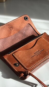 Peňaženka ručne vyrobená z teľacej kože vysokého stupňa - 2