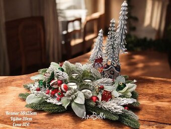 Červený adventný svietnik - 2