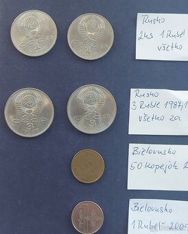Zbierka mincí - Anglicko,Spojené Kráľovstvo, Rusko, Ruble - 2