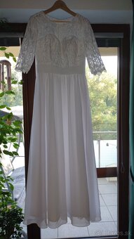 NOVÉ svadobné čipkované šaty - 2