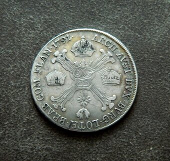 Predám 1/2 toliar 1791 H Leopold II. - 2