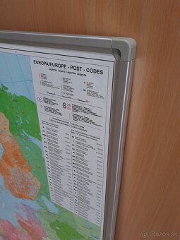 Mapa Európy s PSČ - 2