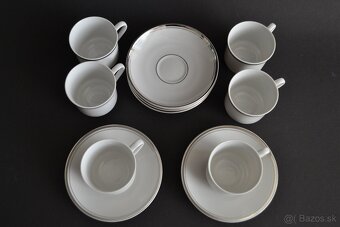 Sada 6 šálok a podšálok z porcelánu - Bohemia, ČSR - 2