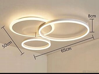 STROPNÁ LAMPA /LED LUSTER STMIEVATEĽNÁ 3-KRÚŽKOVÁ - 2