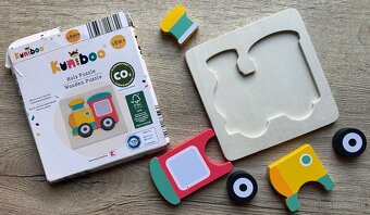 Drevené puzzle Kuniboo vláčik za 2eur - 2