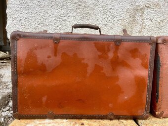 Starožitný starý retro cestovný kufor - 1ks - 2