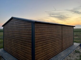 Plechová garáž 4×6 m – moderný dizajn - 2