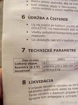 Lis na ovocie DENNER 6L - 2