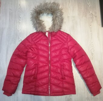 Zimná červená bunda veľ. 164 - 2