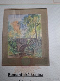 Romantická krajina - olejomaľba - 2