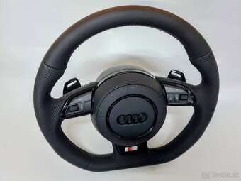 AUDI MULTIFUNKCNY VOLANT S AIRBAGOM A PADLAMI, čierna niť - 2