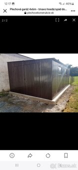 Plechová garáž v 1.triede - 2