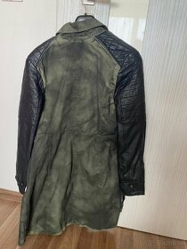 Dámsky kabát s koženkovými rukávmi - 2