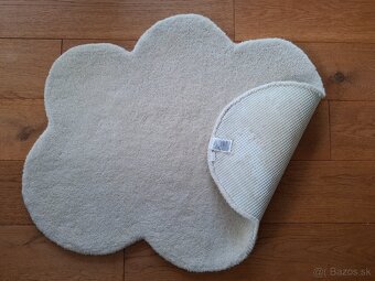 Detský vlnený koberec H&M v tvare obláčika, krémovej farby - 2