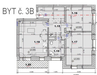 PREDAJ 3 IZB BYT 69,29 m² + balkón 4,89 m², novostavba holo - 2