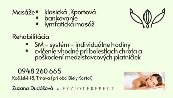 rekondičné cvičenia, masáž - 2
