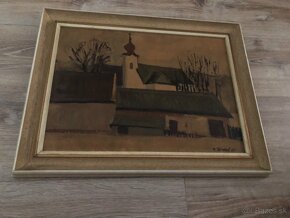 Zarámovaný OBRAZ M.TVRDOŇ 65 ••• ROZMERY cca 54 x 42 cm - 2