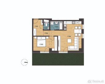 2 izbový byt 56m2 v novostavbe Villa Borovica, KE-Západ - 2