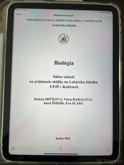 LFUPJŠ podklady na príjmacie skúšky na medicínu - 2