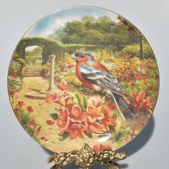 Wedgwood 2 Porcelánové taniere z 1 série - Vtáčiky - 2