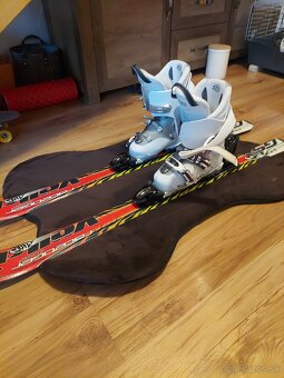 Lyže 120 a lyžiarky 22 -23.5 cm - 2