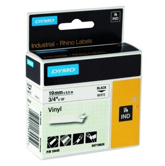 Predám pásku do tlačiarne DYMO Vin19x5.5 18445 Č/B - 2