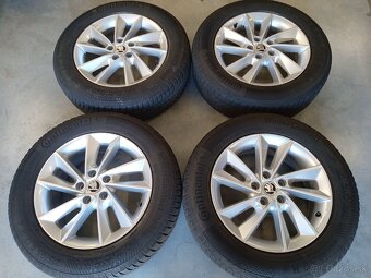 Predam zimne ALU 5x112 R17 6,5J ET38 BORBET SKODA KODIAQ - 2