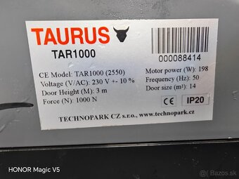Motor na garazovu bránu TAURIS TAR 1000 - 2