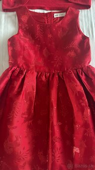 Cervene saty a bolerko H&M 122 - 2