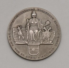 Strieborná Medaila FJ I 1908 - Jubilejné Streľby Bolzano - 2