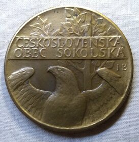 3 Medaile Dr. Miroslav Tyrš 1932 - Bronz 50, 42mm a Ag 42mm - 2
