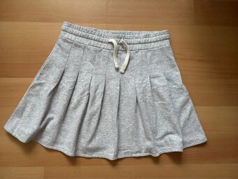 siva skladana teplakova mini sukna - 2