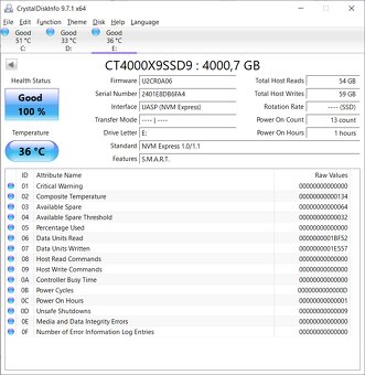 SSD Crucial X9 4TB - 2