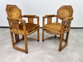 Secesné sedenie sofa + 2 kreslá - 2