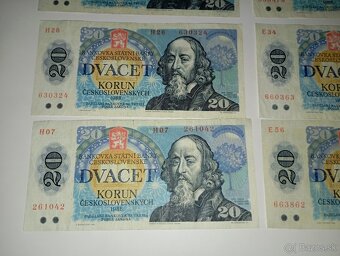 BANKOVKY 20 KČS 1988 OBĚ VYDANÉ SÉRIE - 2
