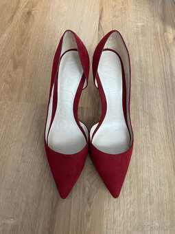 Dámske vínovo-červené lodičky - 2