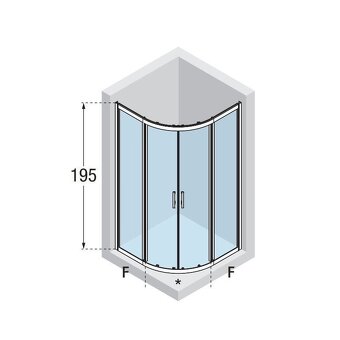 Sprchový kút 90x120 - 2