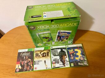 Original krabica xbox 360 arcade + 4 hry - 2