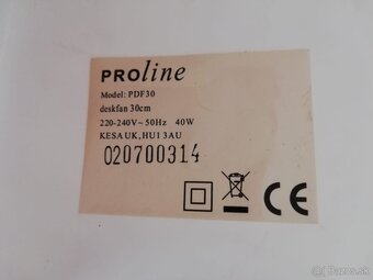 Stolový ventilátor Proline – priemer 30 cm, 40W - 2